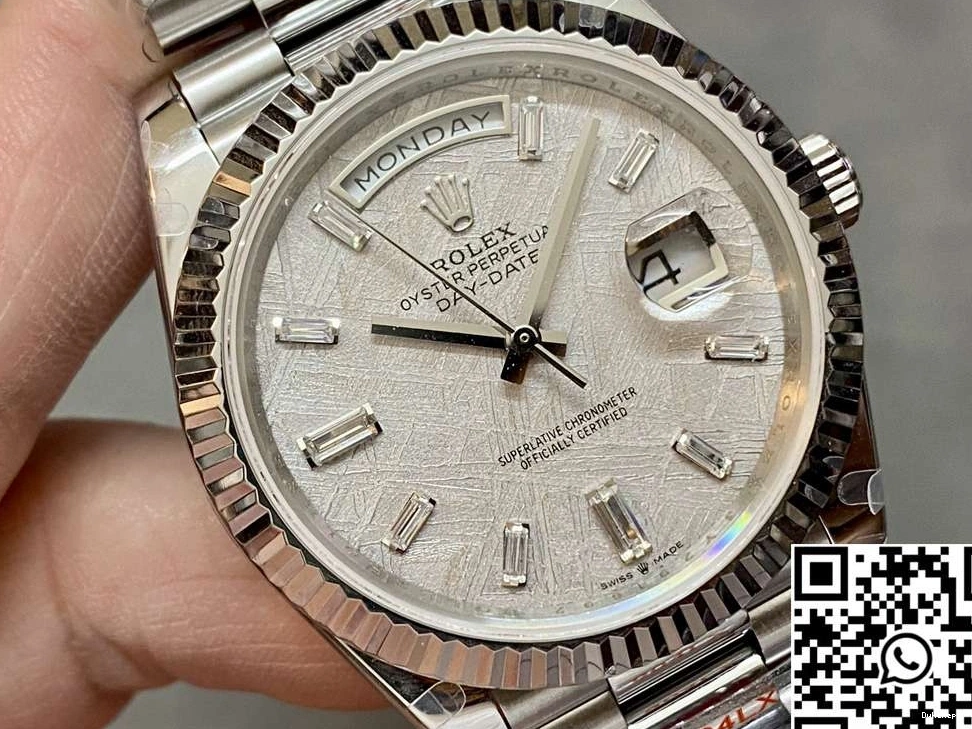 Factory Dial Steel Hourmarker Day Tungsten Date Rolex Diamond v5 M228239-0055 Meteorite QF 0131